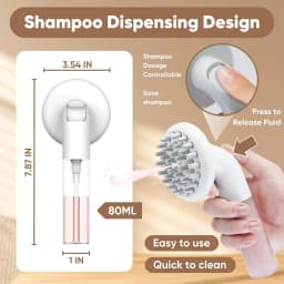 Dog Bath Brush 3 In1 Dog Shampoo Brush Soft Silicone Dog Brush for Pet Grooming Washing Soap Brush 36 Clean Massage Brush Head