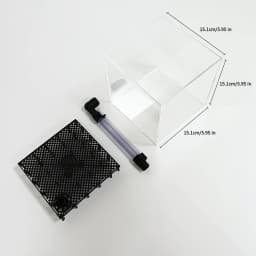 Transparent Acrylic Shrimp Fish Tank Filter System Aquarium Square UGF Box Under Gravel Filter Box, Water Grass Breeding Box