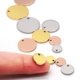 100pcs/lot Engravable Stainless Steel Tag for Necklace Blank Plate Stamping Tags for Custom Logo Charms Pet ID Tag DIY Jewelry