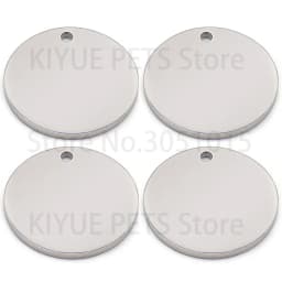 100pcs/lot Engravable Stainless Steel Tag for Necklace Blank Plate Stamping Tags for Custom Logo Charms Pet ID Tag DIY Jewelry