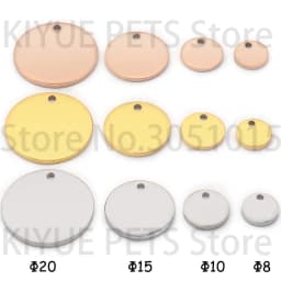 100pcs/lot Engravable Stainless Steel Tag for Necklace Blank Plate Stamping Tags for Custom Logo Charms Pet ID Tag DIY Jewelry
