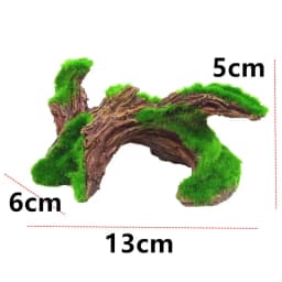 Aquarium Decoration Resin Wood for Fish Tank Decoration Wood Moss Root for Aquarium Ornaments Green Moss Fish Tank Decorative