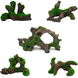 Aquarium Decoration Resin Wood for Fish Tank Decoration Wood Moss Root for Aquarium Ornaments Green Moss Fish Tank Decorative