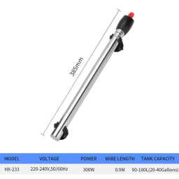 Stainless Steel Heating Rod Fish Tank Aquarium Heating Rod Automatic Constant Temperature Control Temperature