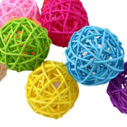 Pet Bird Chewing Bird Rattan Ball Toy For Parrot Budgie Parakeet Cockatiel Chewing Playing Parrot Cages Toys