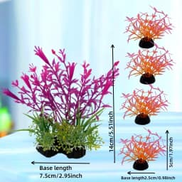 5pc Aquarium Plants Ornaments Plastic Simulation Artificial Water Grass Fish Tank Decoration Accessories