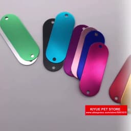 Wholesale 20Pcs Tag Dog For Collar Name Charm ID Tag Oval Custom Aluminum Pet Dog Pet Tag Personalized Engraved Dogs Cat ID Tags