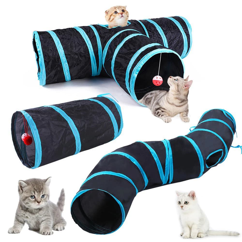 Cat Tunnel Foldable Cats Tunnel Cat Toy Breathable Drill Barrel for Indoor loud paper Pet Supplies Cat S Y Pass Play Tunnel