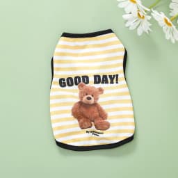 Cartoon Bear Dog Clothes Cute Cotton Pet Striped Bear T-Shirt Striped Bear Vest for Puppy Small and Medium Dog Shih Tzu XS-XXL