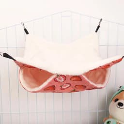 Warm Winter Plush For Small Animal Pet Cage Accessories Hamster House Rat Bed Guinea Pig Hideout Hanging Hammock