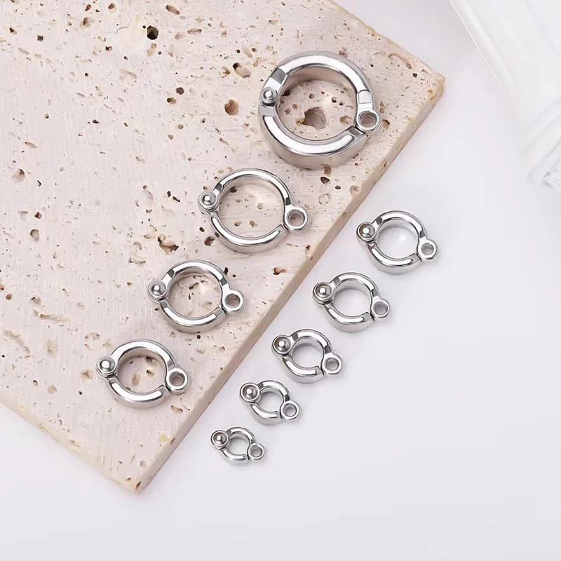 Parrot Leg Ring Stainless Steel Pet Bird Leg Ring Outdoor Flight Training Activity Anti Loss Open Leg Ring Foot Ring Chain