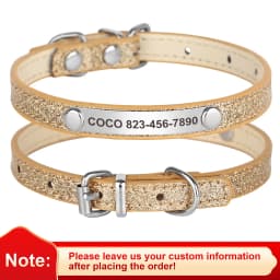 Anti-lost Cat ID Collar Personalized Puppy Cat Collars Necklace Free Engraved ID Name Tag For Kitten Cats Small Dogs Bling
