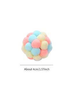 Cat toys Colorful handmade bell ball Elastic ball interactive chase pet supplies