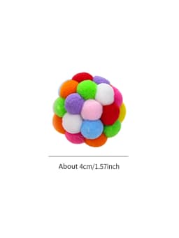 Cat toys Colorful handmade bell ball Elastic ball interactive chase pet supplies