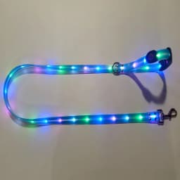 Pet Dog LED Light UP Leash USB Rechargeable PVC With Webbing Glowing Pet Leash Light Up Puppy Dog Night Walking No Collar