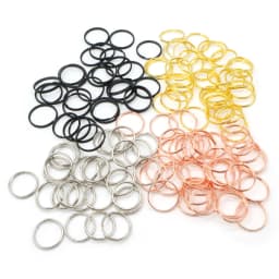 100Pcs Hot Sells Pet ID Tag 10MM 15MM Stainless Steel Keyring Colorful Metal Charm Pendant Supplies Accessories