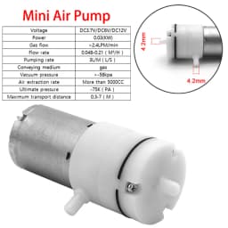 3.7v 6v 12v 370 Mini Air Pump Electric Micro Vacuum Booster Motor for Beauty Instrument Medical Treatment Breast Pump Noise 65db