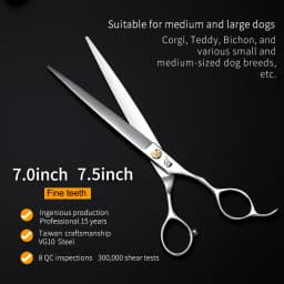 Crane 7.0 7.5 Inch Pet Cutting Scissors Japan VG10 Professional Supplies Teddy Dog Hair Grooming Shear High Quality Accessorie