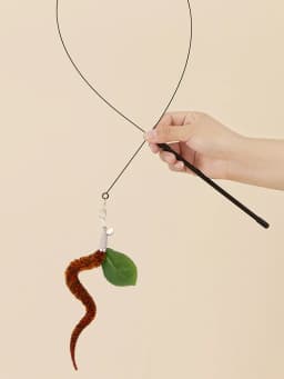 Caterpillar Cat Toy Set Cat Feather Teaser Wand Toy for Kitten Cat Dog Plush Worms Interactive Training Playing Stick Pet Toy