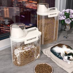 Pet Dog Snack Storage Box Sealed Cat Food Storage Bucket Vacuum Preservation Tank for Pet Food Moisture-proof and Dehumidifying