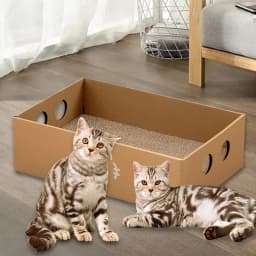 Cat Scratching Box Large Cat Cardboard House Corrugated Paper Cat Scratcher Pad Grinding Claw Furniture Protection Pet Supplies