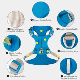 Pet Harness No Pull Nylon Reflective Dog Pocket Harness Adjustable Comfortable Control Training Walking Puppy Dog Accessories