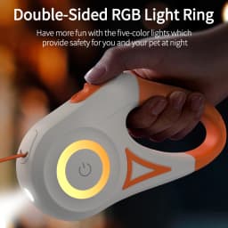 ROJECO Automatic Retractable Dog Leash LED Luminous Leading Fashion Light Straps For Dog Puppy Pet Flexi Walking Running Lead 5m