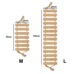 Cat Climbing Frame Bridge Cat Ladder Sisal Rope Wooden Cat Tree Tower Use for Cage Climber Scratching Post Pet Furniture Toys