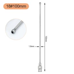 Pet Feeding Syringe Poultry Feeding Medicine Needle Tube Stainless Steel Straight Needle Cats Dogs Hamsters Feed Water Needles