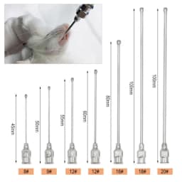 Pet Feeding Syringe Poultry Feeding Medicine Needle Tube Stainless Steel Straight Needle Cats Dogs Hamsters Feed Water Needles