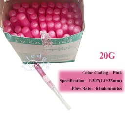 50pcs Pet Farm Animals Disposable IV Cannula IV Catheter Intravenous Catheter Injection Pen Type 18G 20G 22G 24G 26G Veterinary