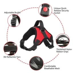 Pet Dogs Adjustable Harness Small and Large Dog Harness Vest, Strong Dog Leash Pet Leashes Reflective Leash Drag Pull Tow