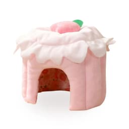 Cake Shape Pet Hideout House Strawberry Design Soft Hamster Warm Nest Comfortable Hamster Shelter House