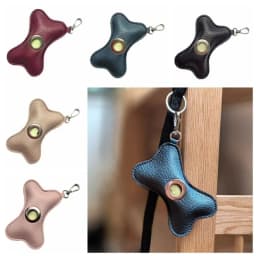 Creative Dog Poop Bag Dispenser Bone Shaped PU Leather Pet Poop Clean Bag Holder Refillable Waterproof Pet Waste Bag Carrier