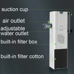 Aquarium Filter Pump Fish Tank Submersible Silent Air Oxygen Aerator Internal Water Pump Aquarium Air Pump Wave Maker 220v