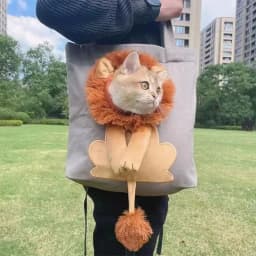 New Small Lion Cat Bag Shoulder Bag Diagonal Cross Handbag Small Kind Dog Animal Cartoon Canvas Pet Bag Ladies' And Children Bag
