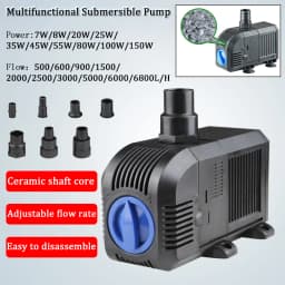 20/25/35/45/55/80/100/150W Multifunctional Submersible Pump Aquarium Fish Tank Water Pump Pond Flow Adjustable Filter Water Pump
