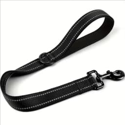 30/45/60cm Dog Rope Short Dog Lead Nylon Reflective Big Dog Training Leash With Zinc Alloy Lock Lockable 360 Degree Rotation