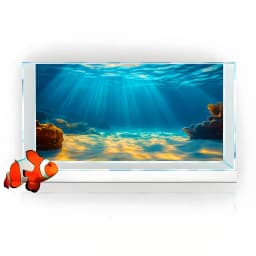 Sunshine Beach, Aquarium Background Wallpaper, Fish Tank Stickers, Suitable for Aquariums, Fish Tanks, High Definition