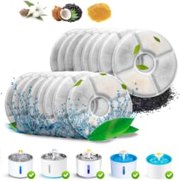 Cat Water Fountain Filter Replacement,4/8/12pcs Round Carbon Filters Set for Automatic Pet Fountain Multiple Filtration System