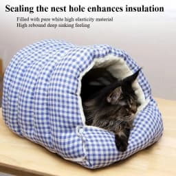 Foldable Winter Pet Sleep Bed/Bag for Cats Dogs, Thickened Semi-Enclosed Design, Soft Indoor, Christmas/Warm in Autumn/Winter