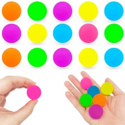 12-24PCS/Pack Assorted Solid Color Bouncing Ball Elasticity Chasing Game Prop Suitable for Cat Dog Indoor Outdoor Pet Favors ZYF