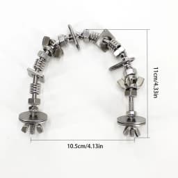 Stainless Steel Bird Perch Stand Chew Toy Bird Cage Display Bar For Small Medium Parrots With Biting Proof Design Interactive