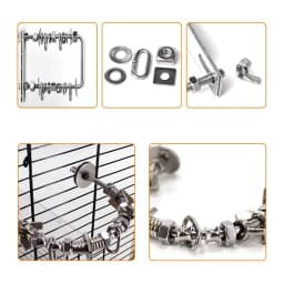 Stainless Steel Bird Perch Stand Chew Toy Bird Cage Display Bar For Small Medium Parrots With Biting Proof Design Interactive