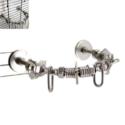 Stainless Steel Bird Perch Stand Chew Toy Bird Cage Display Bar For Small Medium Parrots With Biting Proof Design Interactive