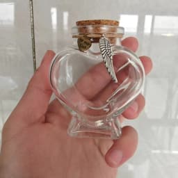 Heart-Shaped Pet Hair Storage Bottle Glass Corked Lid Cat Funeral Urn Transparent Pet Fur Keepsake Jar Pet Cremation