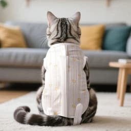 Soft Material Cat Recovery Clothes Adjustable Heart Print Cat Protective Vest Wound Protection Anti Scratching Weaning Jumpsuit