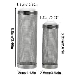 Cylinder Aquarium Inflow Inlet Filter Useful Durable Aquarium Filter Stainless Steel 12mm/16mm Water Inlet Protective Sleeve