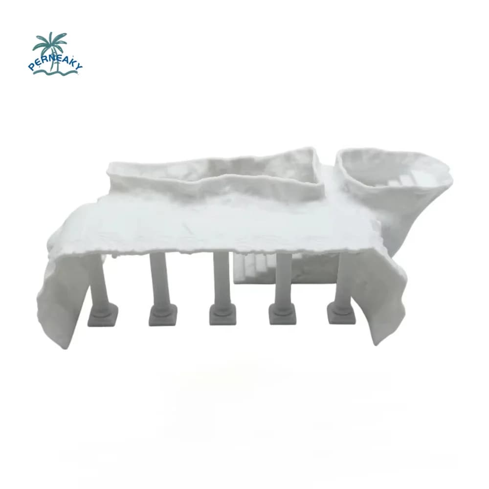 3D Printing Fish Tank Cave Simulated Viewing Ports Aquarium Cave Tunnel Natural Landscapes Plastic Fish Hiding Shelter Amphibian