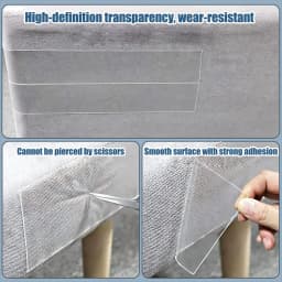 Generic Cat Scratch Furniture Protector Thick Vinyl Couch Protector Clear Self-Adhesive Cat Tape for Furniture Sofa Door Walls